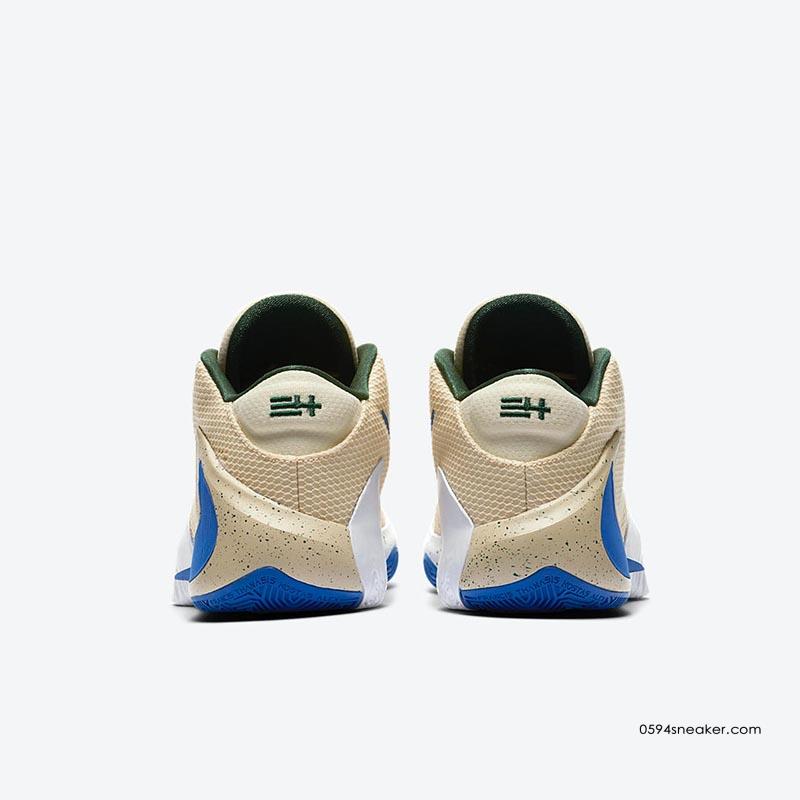 字母哥新款球鞋 Nike Zoom Freak 1 “Light Cream” 货号：BQ5422-200