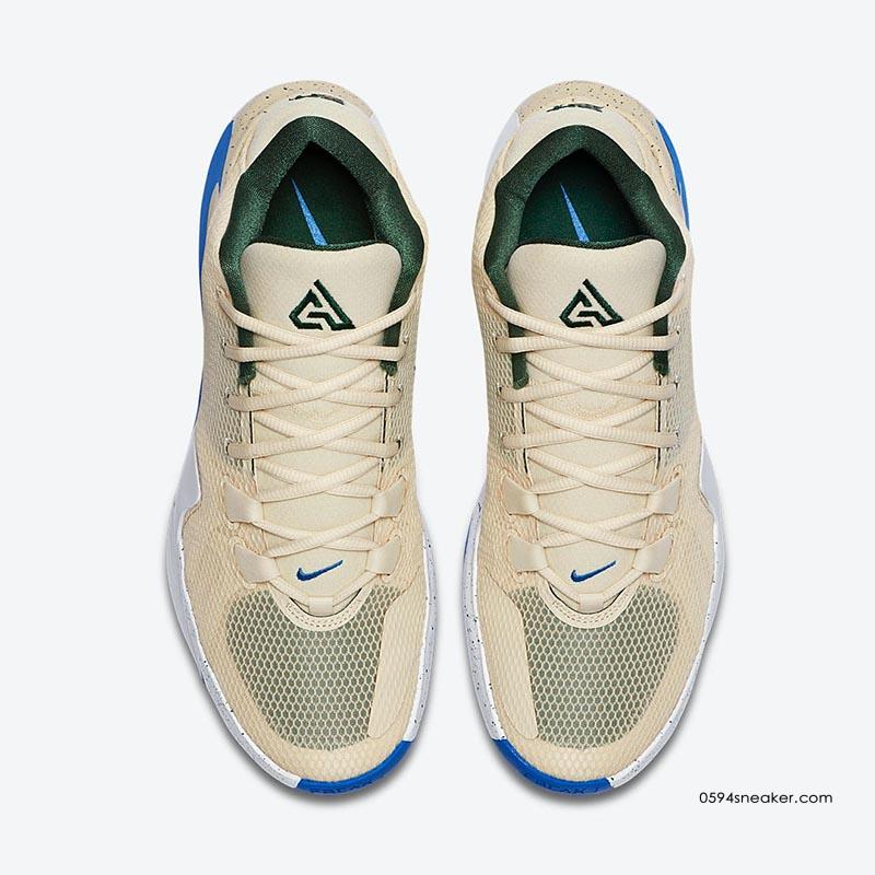 字母哥新款球鞋 Nike Zoom Freak 1 “Light Cream” 货号：BQ5422-200