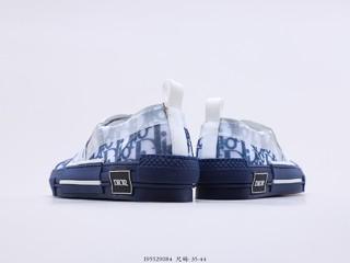 迪奥 Dior B23 Oblique Slip-on Low Top Sneakers 透明白黑CD重影