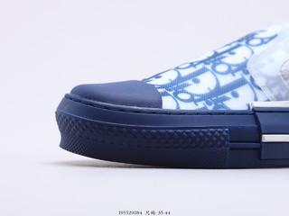 迪奥 Dior B23 Oblique Slip-on Low Top Sneakers 透明白黑CD重影