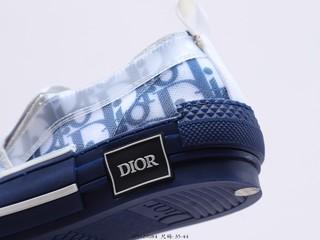 迪奥 Dior B23 Oblique Slip-on Low Top Sneakers 透明白黑CD重影