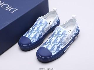 迪奥 Dior B23 Oblique Slip-on Low Top Sneakers 透明白黑CD重影