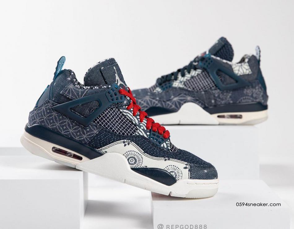 刺子绣 Air Jordan 4 SE “Sashiko” 货号：CW0898-400