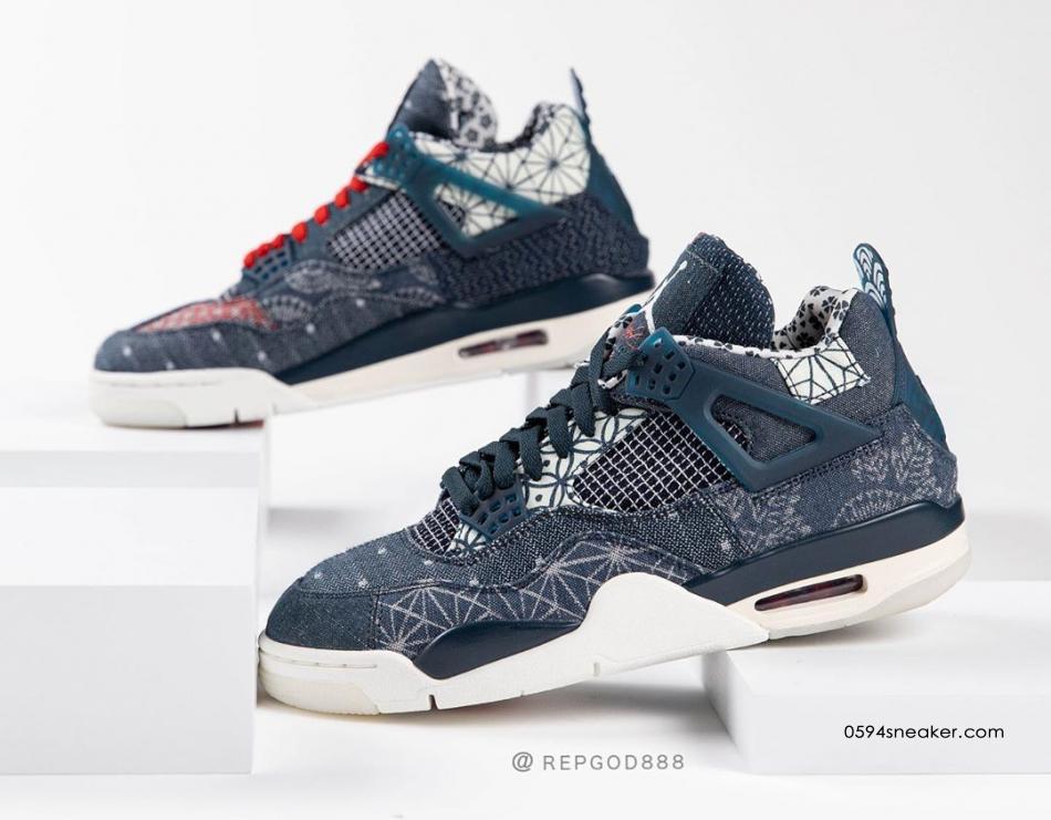 刺子绣 Air Jordan 4 SE “Sashiko” 货号：CW0898-400