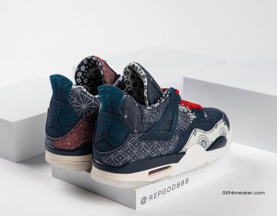 刺子绣 Air Jordan 4 SE “Sashiko” 货号：CW0898-400